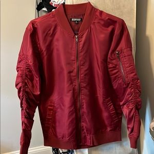 Elwood garnet bomber jacket